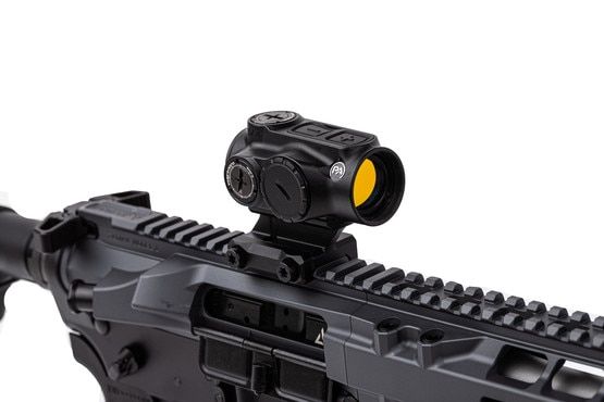 Primary Arms SLx MD21 21mm red dot sight with autolive mounted on an Ar15